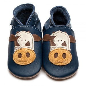 Inch Blue Baby Shoes - Cow Navy