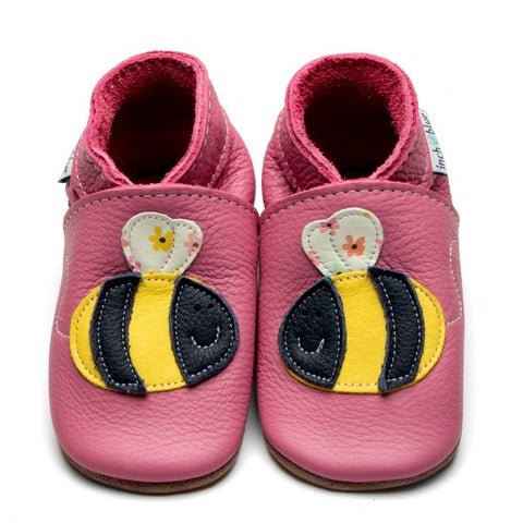 Inch Blue Baby Shoes - Buzzy Rose Pink