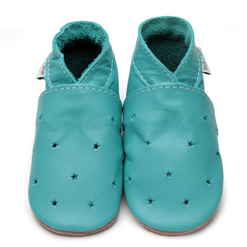 Inch Blue Baby Shoes - Milky Way Turquoise