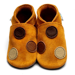 Inch Blue Baby Shoes - Spots Tan