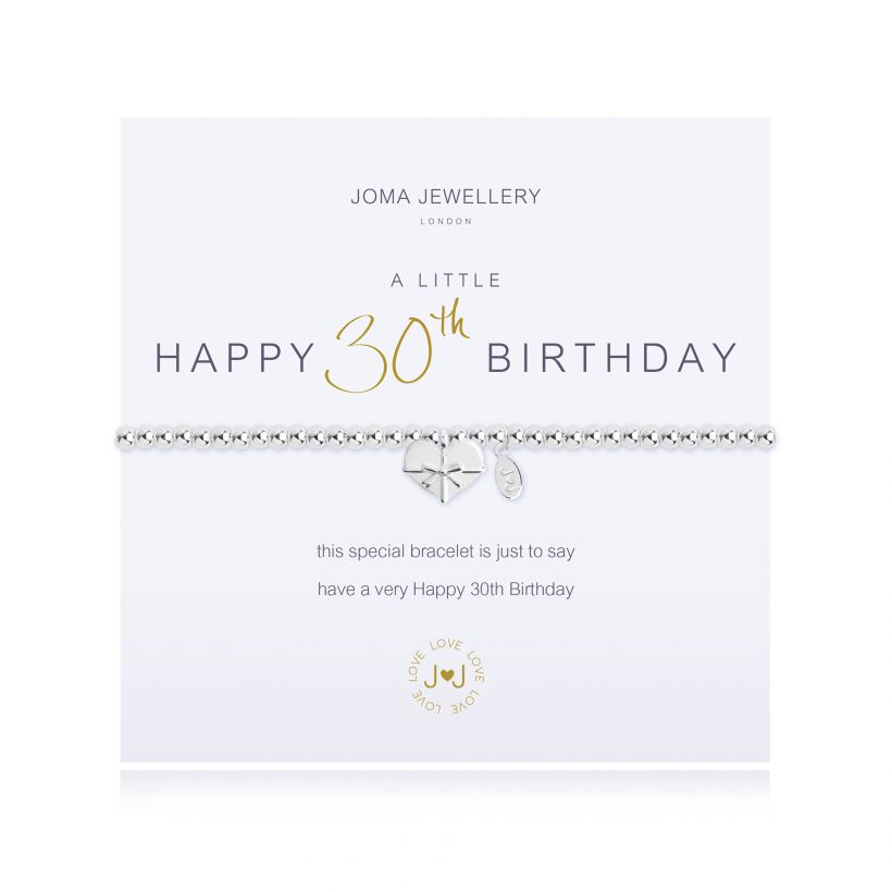 cadeauxwells - A Little Happy 30th Birthday Bracelet - Joma Jewellery - Jewellery