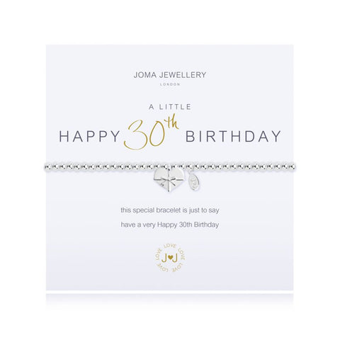 cadeauxwells - A Little Happy 30th Birthday Bracelet - Joma Jewellery - Jewellery
