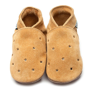 Inch Blue Baby Shoes - Milky Way Tan Suede