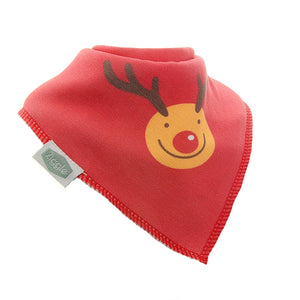 Fun absorbent baby bandana - Xmas - reindeer