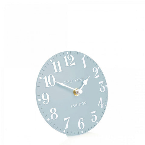 6” Arabic Mantel Clock - Stonewash Blue