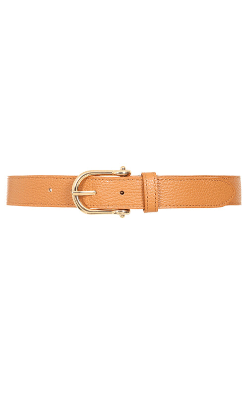 Leather Jeans Belt - Tan