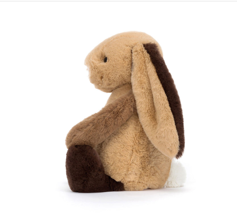 Bashful Brown Patchwork Bunny Medium