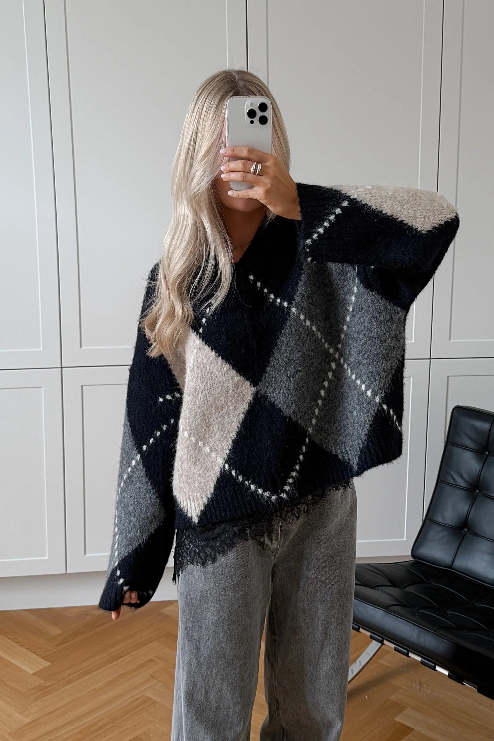 Lai Knit Jumper - Navy Mix