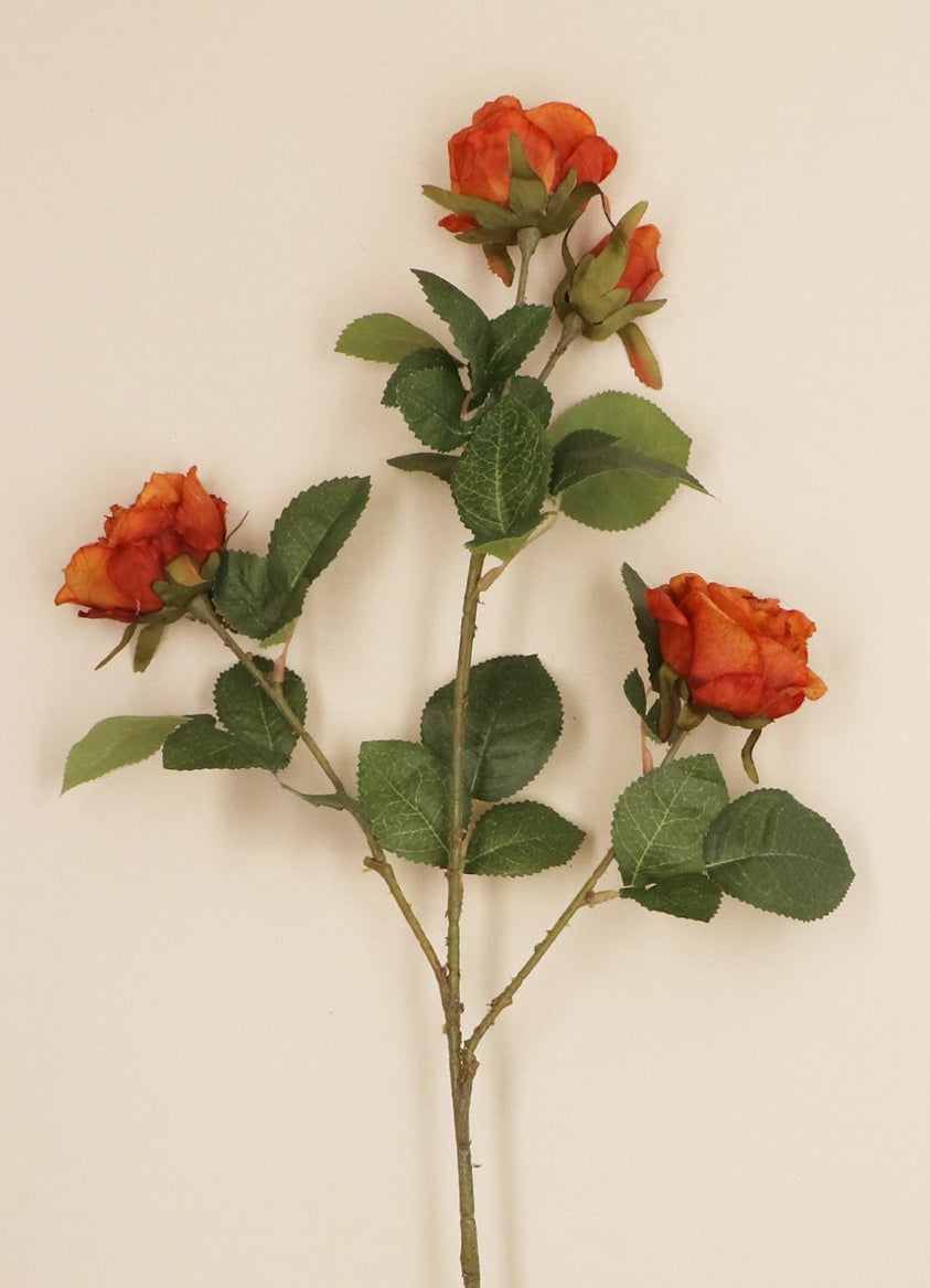 Antique Orange Roses Spray