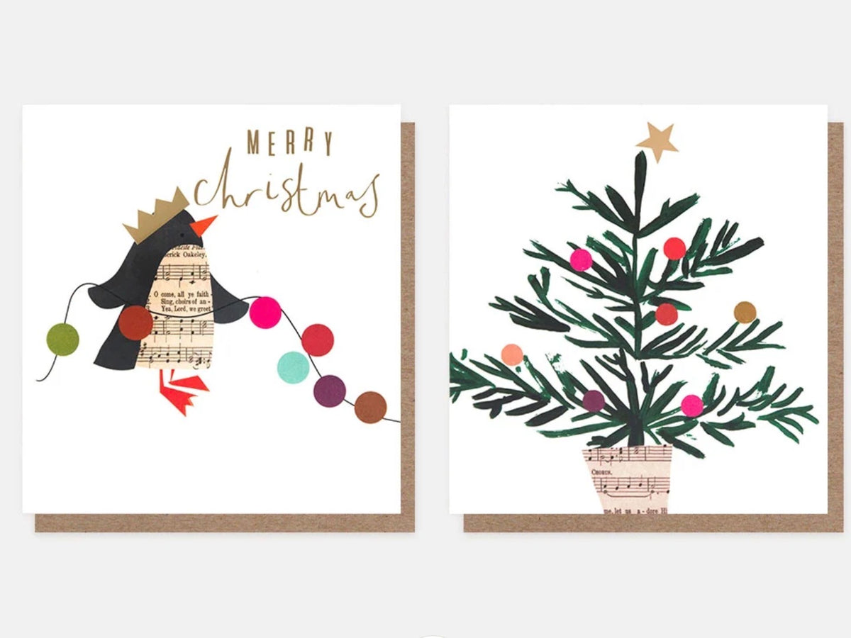 Music Notes Collages Penguin/Tree Mixed Charity Pack