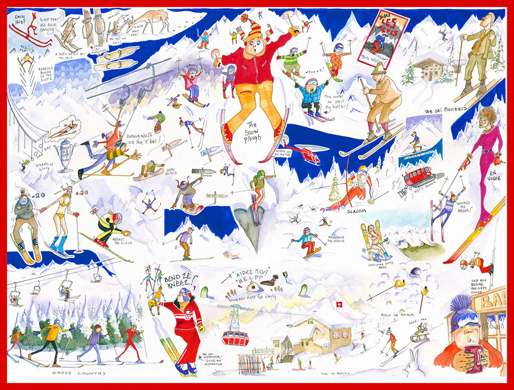 Tim Bulmer 1000 Piece Jigsaw Puzzle- Skiing