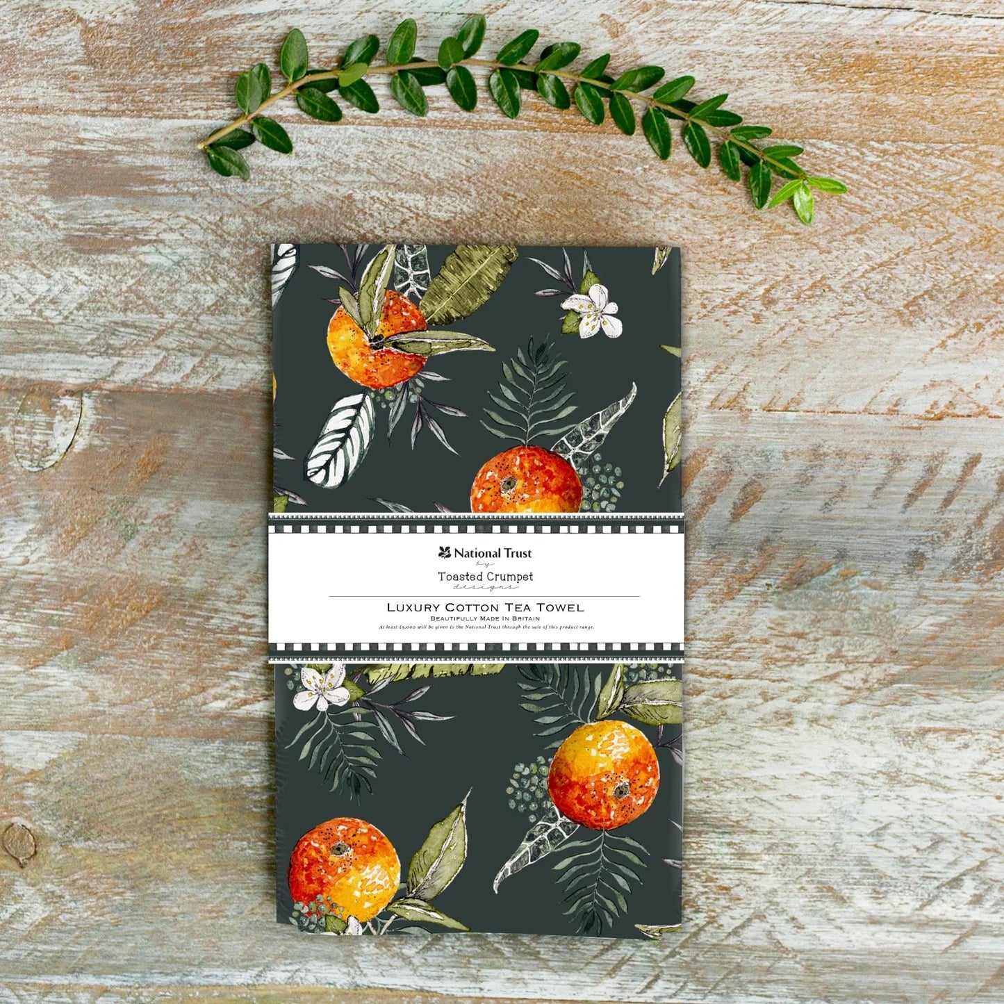 Orange Noir Tea Towel