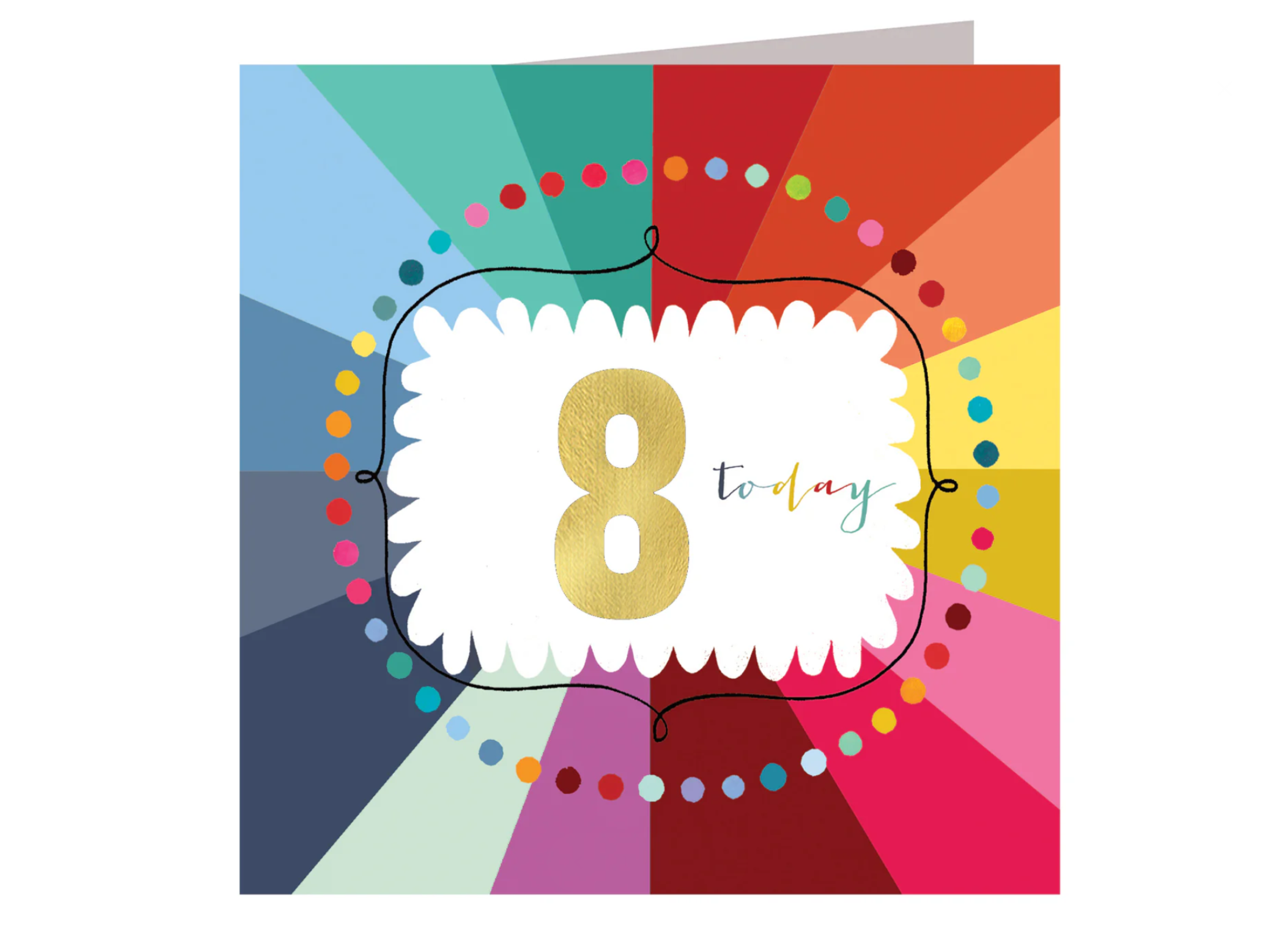 Gold Foiled Number 8 Card