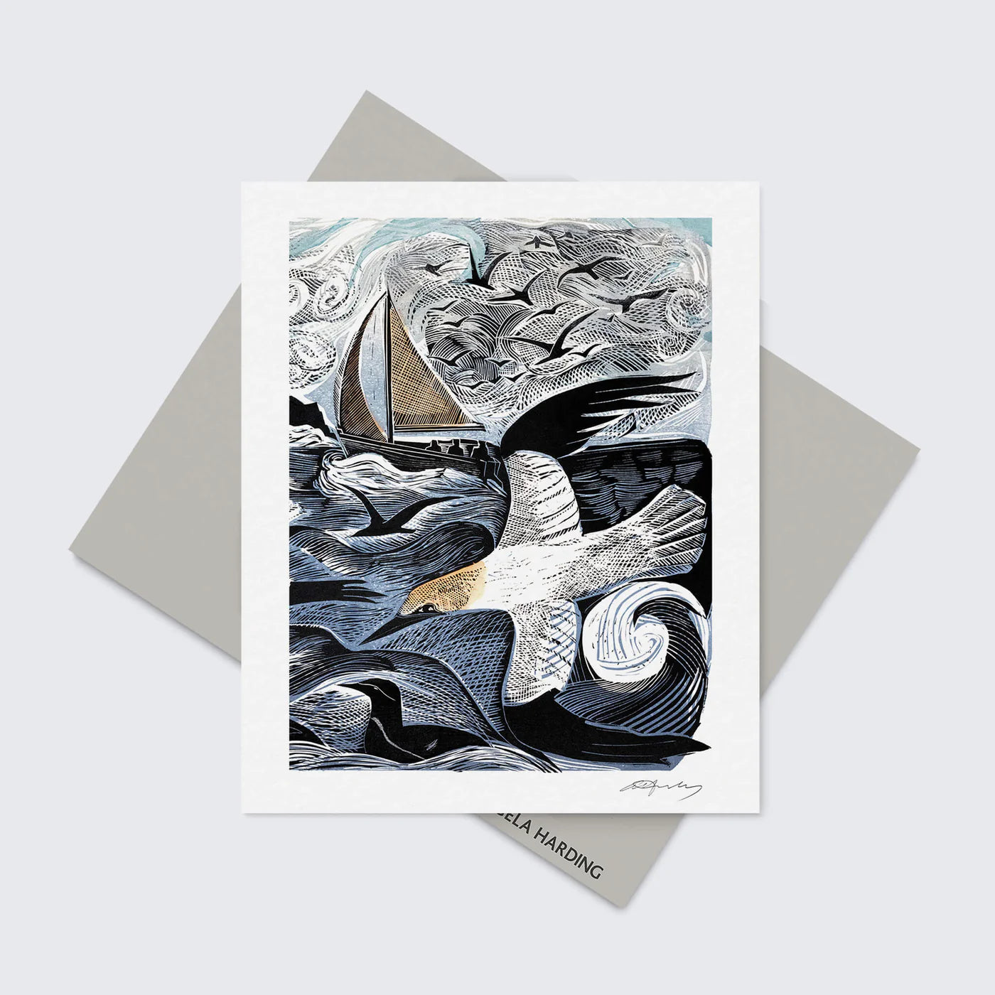 Angela Harding Gannets at Rathlin Island Card