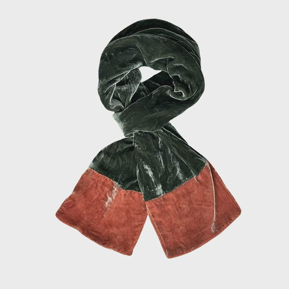 Velvet Scarf with Contrast Ends