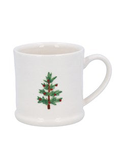 Stoneware Mini Mug with Christmas Tree