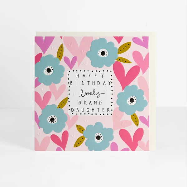 Happy Birthday Granddaughter Flowers & Hearts - BB Designs Mabel
