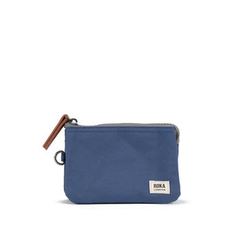 Carnaby Small Sustainable Canvas Purse - Burnt Blue