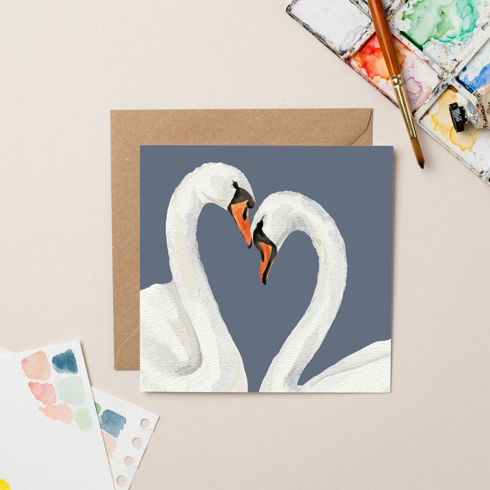 Swans Love Card