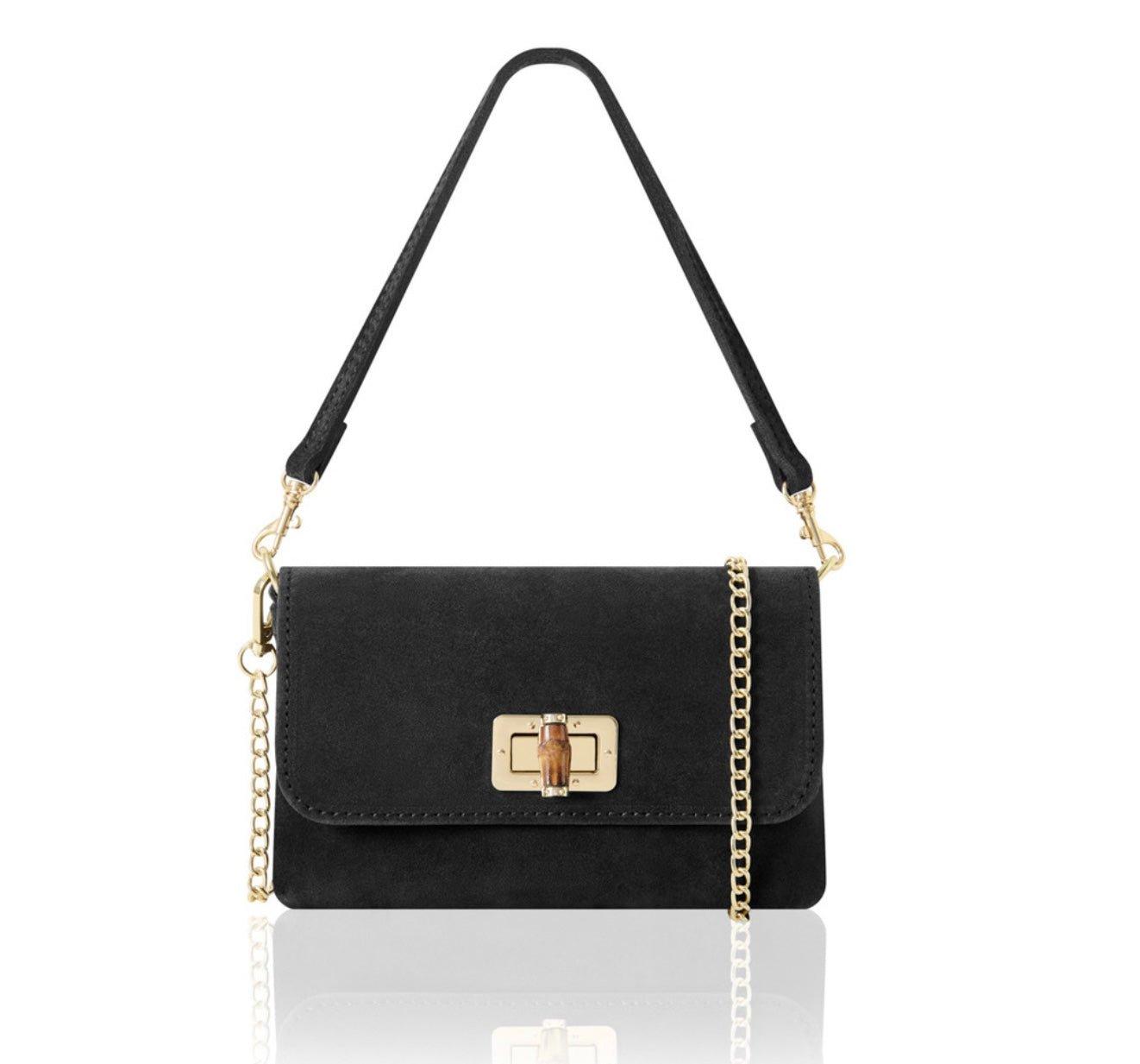 Small Suede Leather Evening Bag