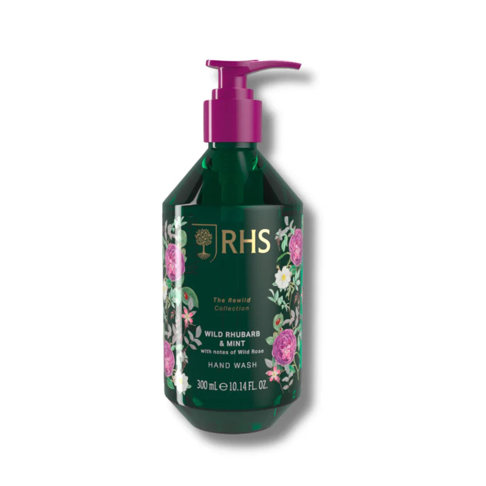 RHS The Rewild Collection 300ml Hand Wash - Wild Rhubarb & Mint