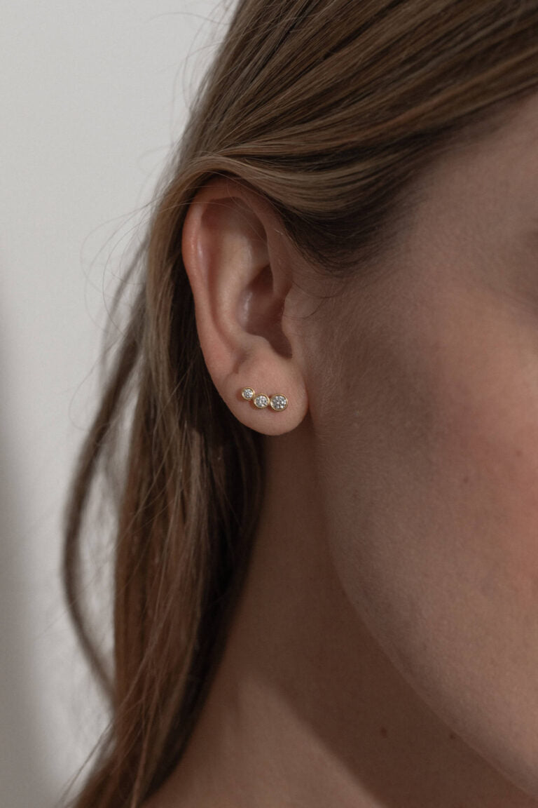 Triple Crystal Climber Studs