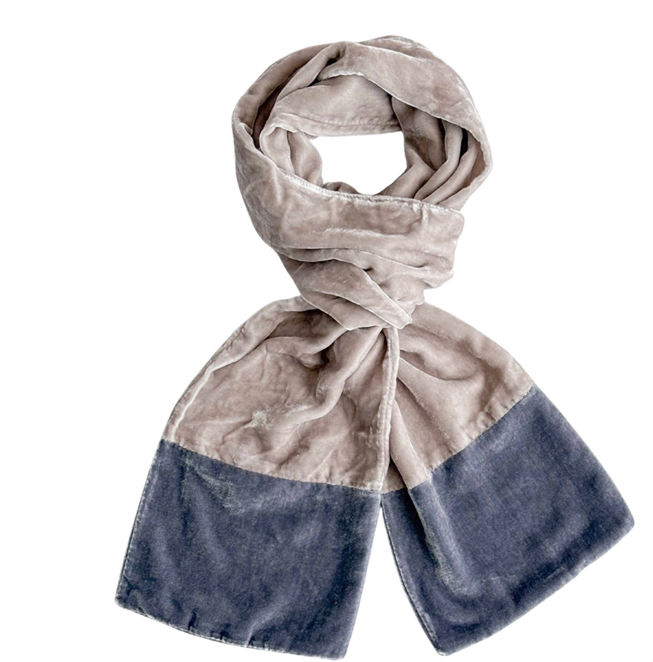 Velvet Scarf with Contrast Ends