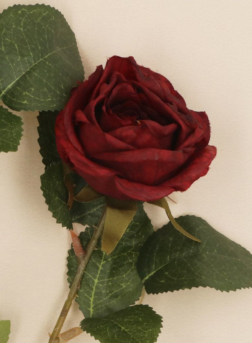 Antique Burgundy Roses Spray