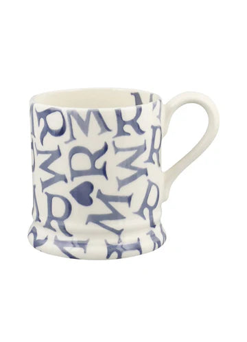 Emma Bridgewater Pink Toast M.R Blue 1/2 Pint Mug