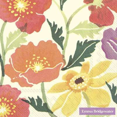 Lunch Napkins - Emma Bridgewater Cosmos & Poppies Cream