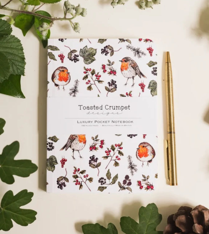 Hedgerow Robin (Pure) A6 Lined Pocket Notebook