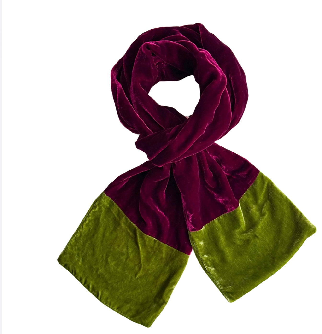 Velvet Scarf with Contrast Ends