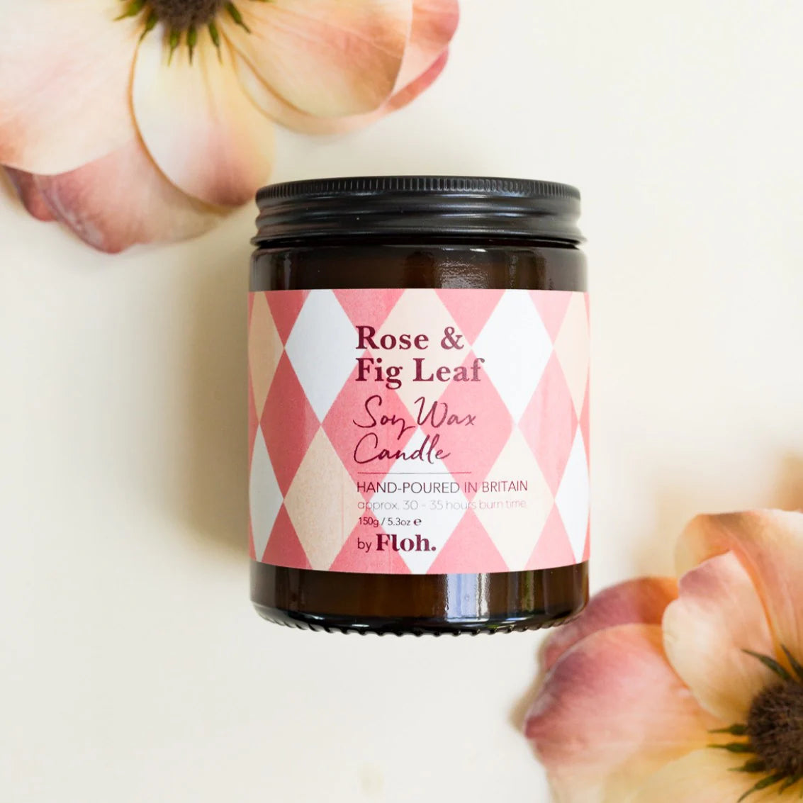 Rose and Fig Leaf Soy Wax Candle