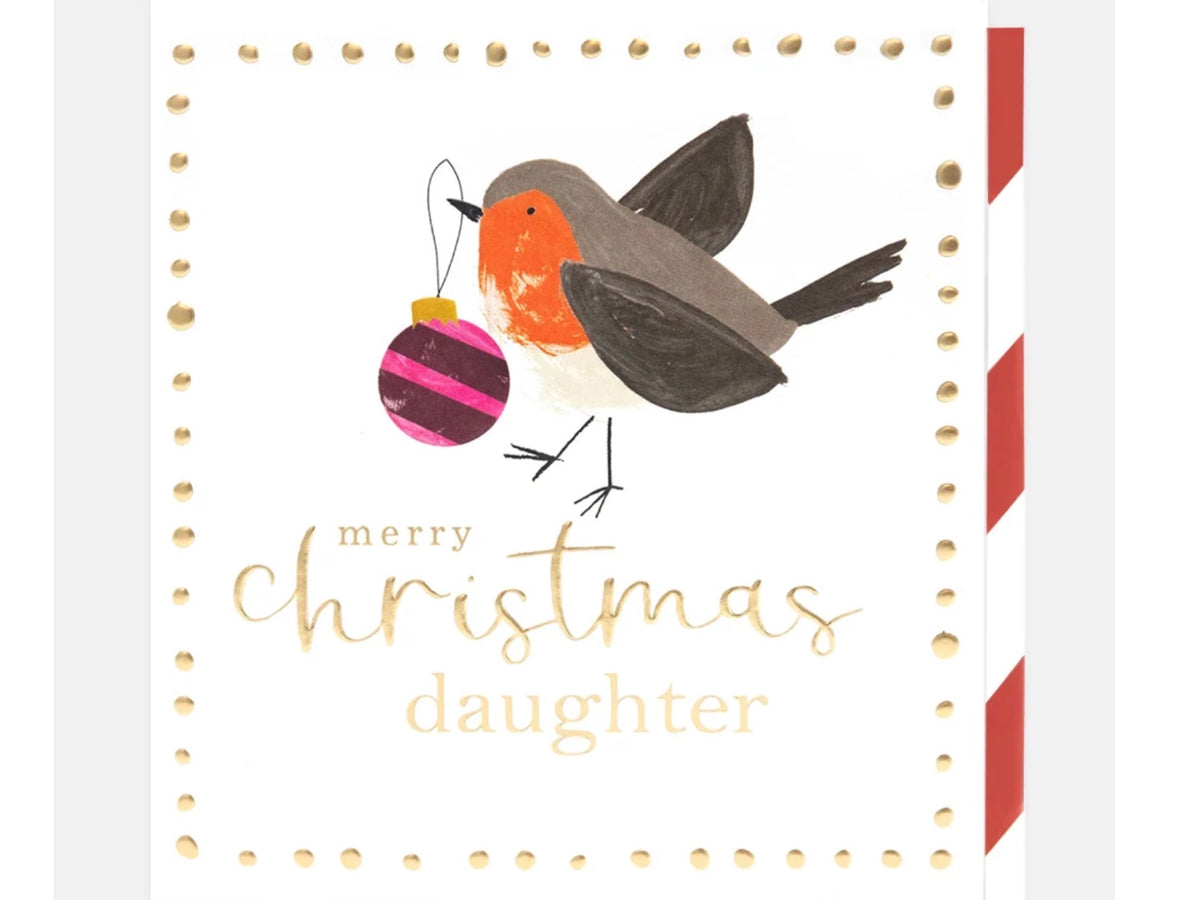 Daughter Robin With Striped Bauble