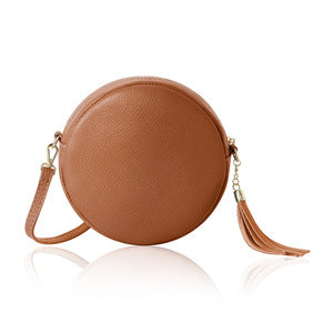 Leather Handbag - Round