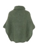 Bjork Roll Neck Poncho - Army Green - One Size