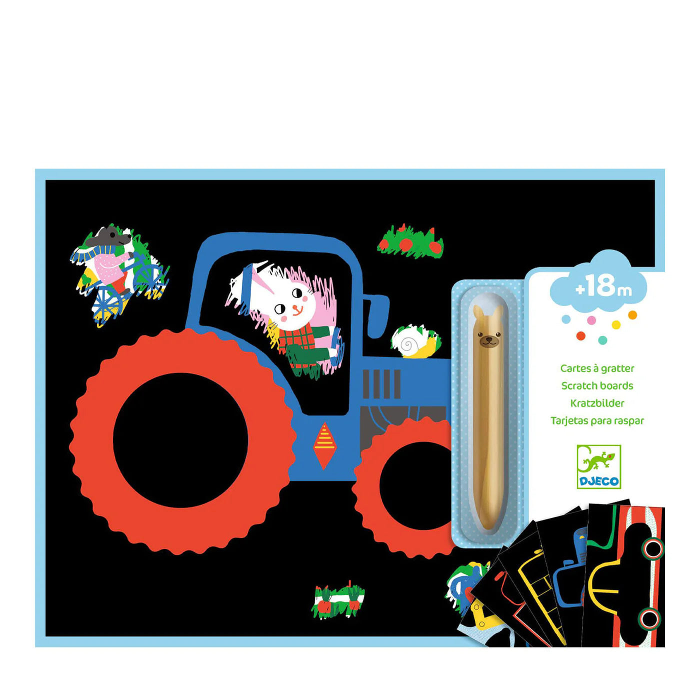 Djeco - Scratch Cards - Vehicles