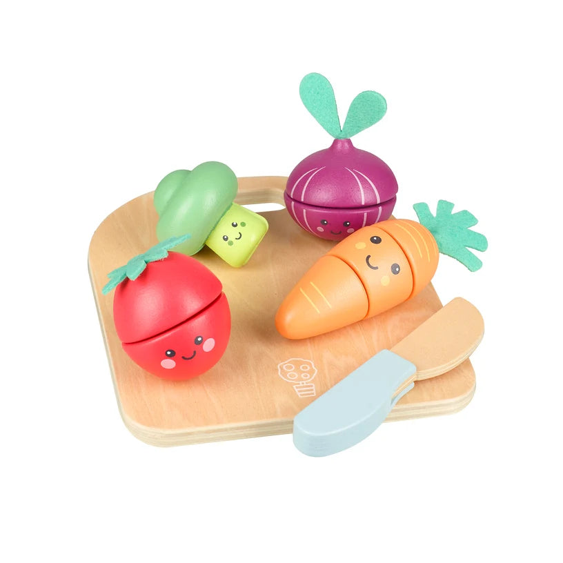 Happy veggies cutting veg