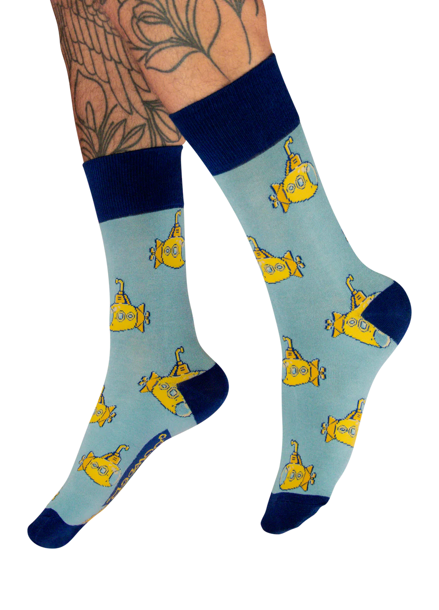 Men’s Socks - Submarine Design Yellow