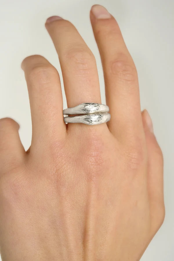 Ashen Ring Set - Silver