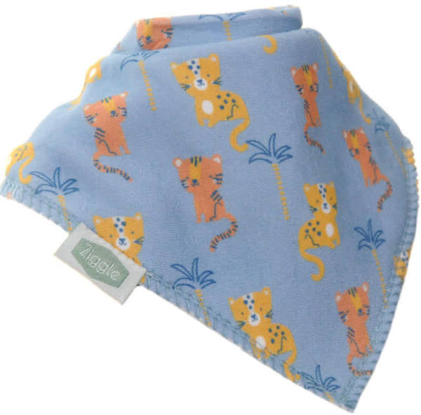 Fun absorbent baby bandana - Leopards & Tigers