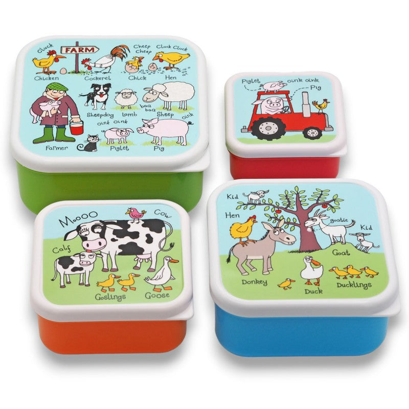 Set of 4 Snack boxes - Farm