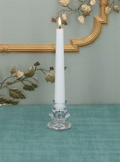 Clear Glass Short Candlestick - 6cm