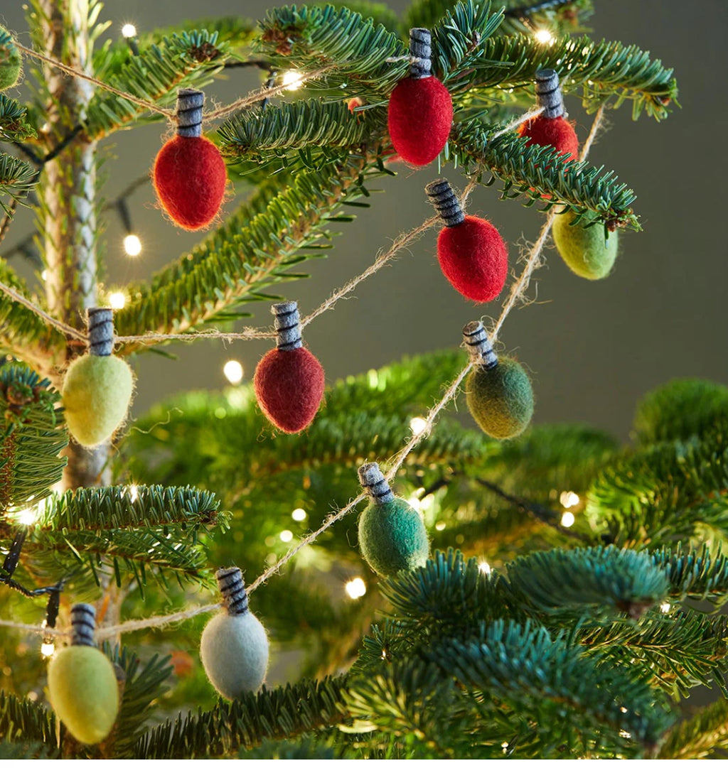 Folklore Felt Light Bulb Garland
