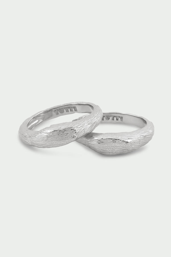 Ashen Ring Set - Silver