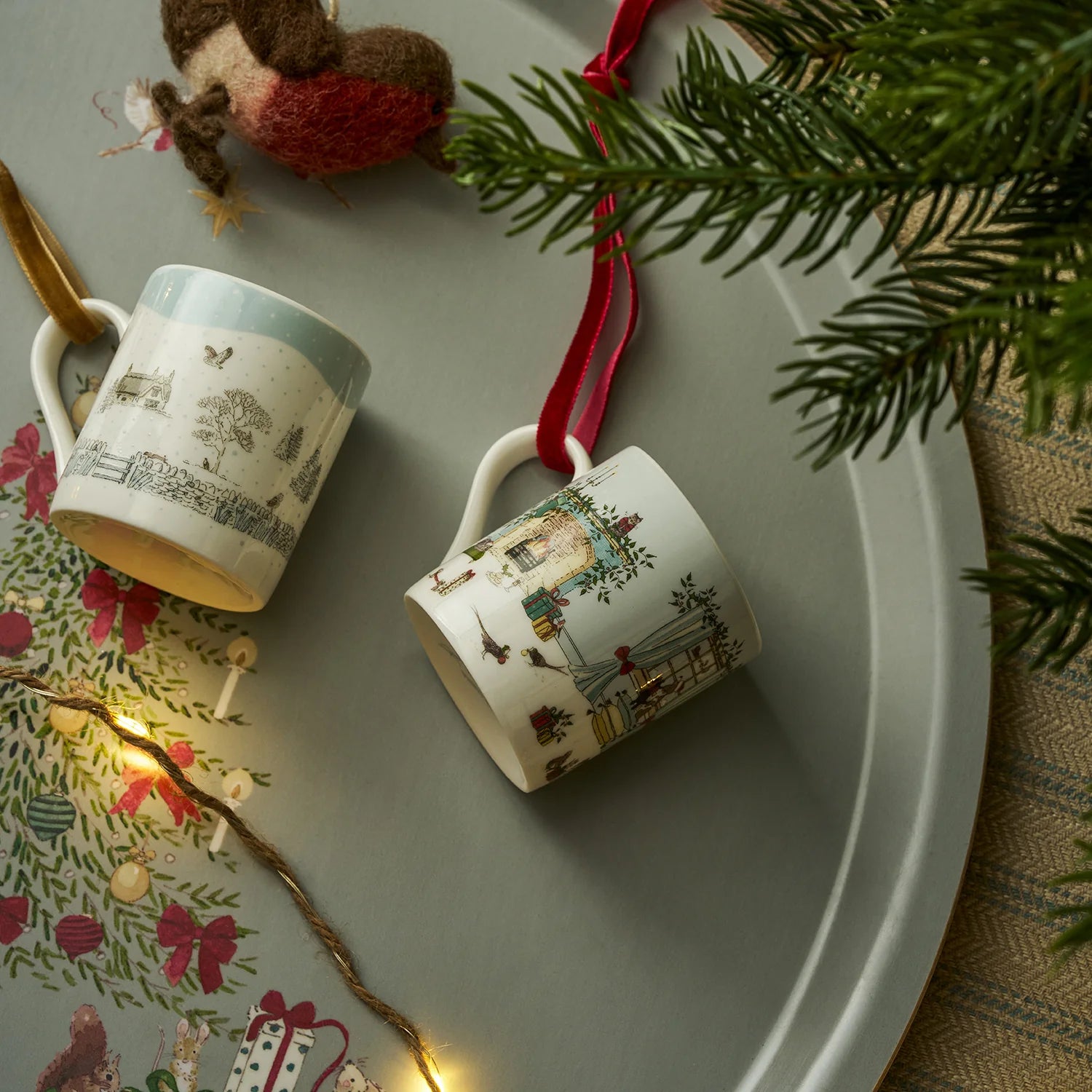 Mini Mug Bauble Decoration - Cosy Christmas