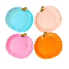 Pumpkin Brights- Pumpkin Shaped Paper Plates