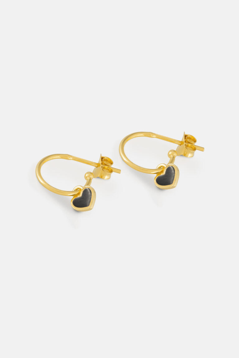 Slate Heart Earrings