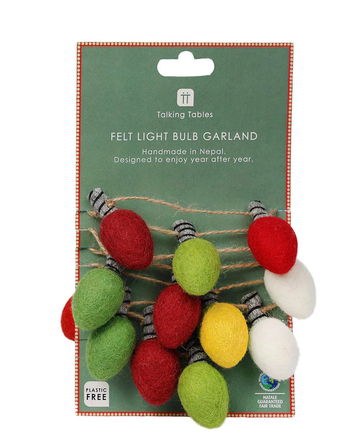 Folklore Felt Light Bulb Garland