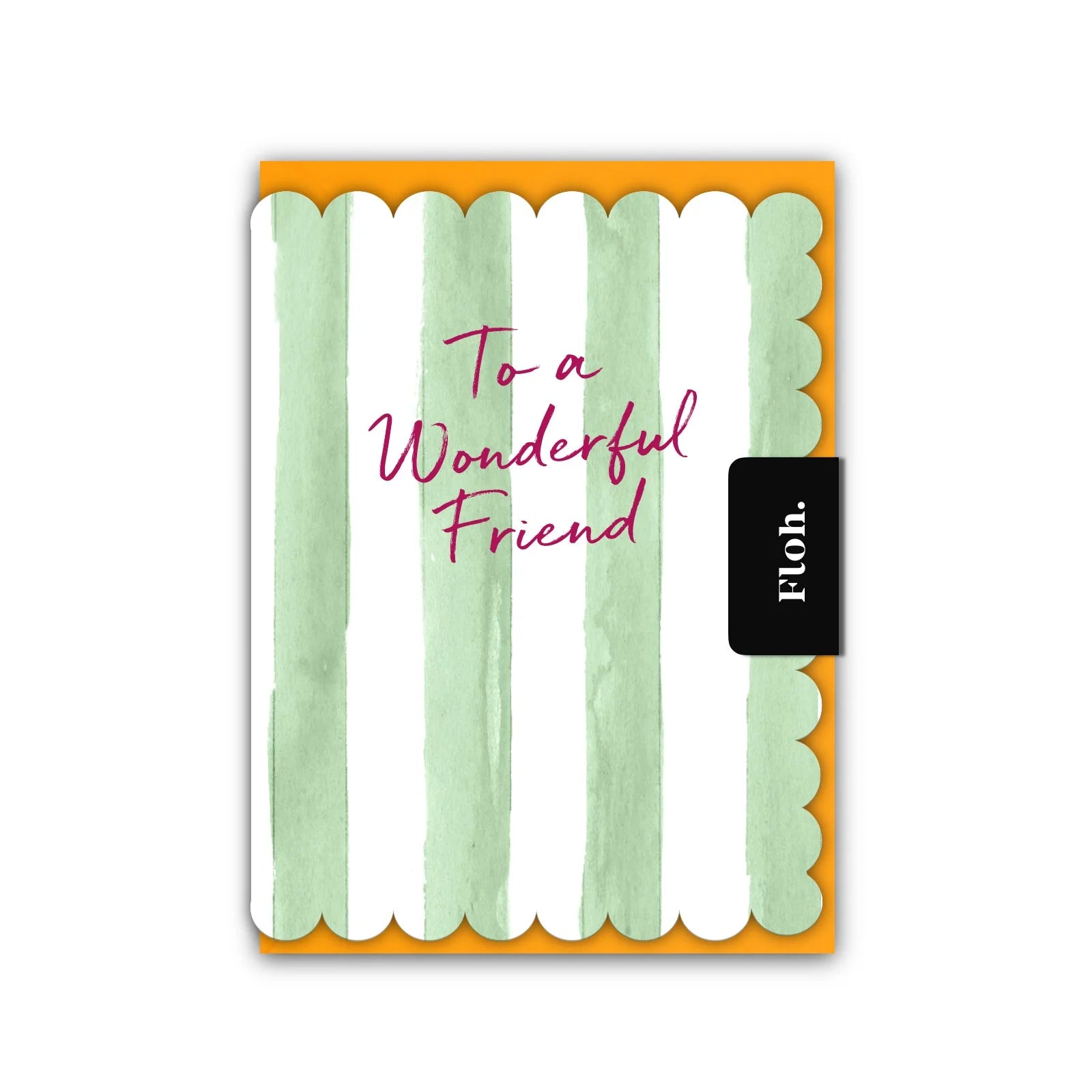 To A Wonderful Friend (Olive Stripes) Card
